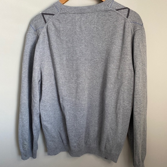 Esprit Women's Gray Diamond Argyle Pattern Long Sleeve‎ Light Sweater Size XL - Picture 3 of 6